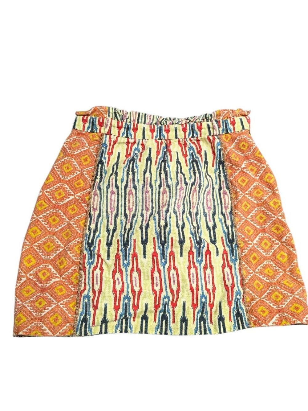 Rachel Rachel Roy Orange Multi Color Anthropologie Aztec Tribal Skirt Women's 2
